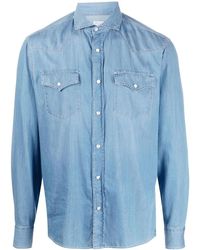 Brunello Cucinelli - Denim Cotton Shirt - Lyst
