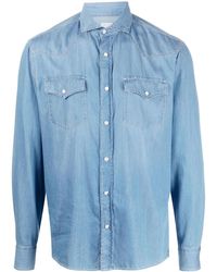 Brunello Cucinelli - Camisa vaquera de manga larga - Lyst
