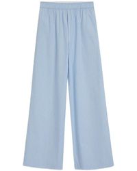 HUGO - Stripe-Pattern Embroidered-Logo Trousers - Lyst
