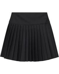 Off-White c/o Virgil Abloh - Pleated Logo-Print Mini Skirt - Lyst