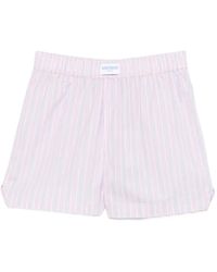 WRSTBHVR - Short À Patch Logo Et Rayures Verticales - Lyst