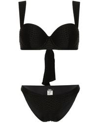 Noire Swimwear - Nikki Snakeskin-Effect Bikini Set - Lyst