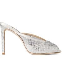 Jimmy Choo - 100Mm Brigitte Crystal-Embellished Heeled Mules - Lyst