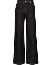 Dolce & Gabbana - Cotton Denim Palazzo Jeans - Lyst