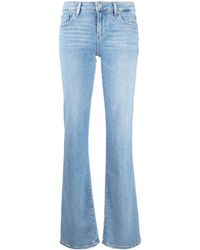 PAIGE - Sloane Flared Jeans With Distressed Effect - Lyst