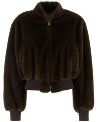 Stella McCartney - Faux-Fur Bomber Jacket - Lyst