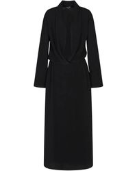 Giorgio Armani - Long-Sleeve Midi Dress - Lyst