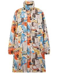 Moschino - Graphic-Print High-Neck Jacket - Lyst