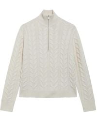 Max Mara - Cable-Knit Quarter-Zip Sweater - Lyst