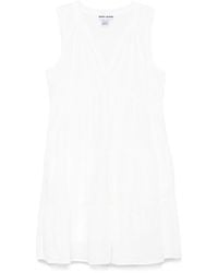 DKNY - Eyelet-Detail Sleeveless Mini Dress - Lyst
