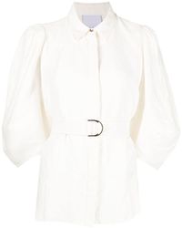 Acler Belted-waist Blouse - White