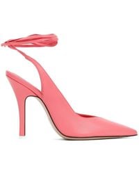The Attico - Ankle Tie Leather Pumps - Lyst