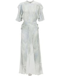 Victoria Beckham - Kleid mit Feder-Print - Lyst
