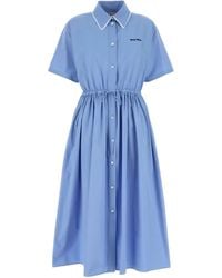 Miu Miu - Poplin Shirt Dress - Lyst