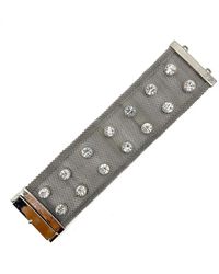 JENNIFER GIBSON JEWELLERY - Vintage Solitaire Crystal Mesh Strap Bracelet 1990S - Lyst