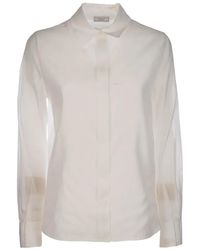 Peserico - Sheer Concealed-Front Shirt - Lyst