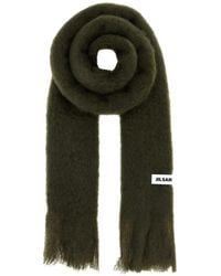 Jil Sander - Bufanda Con Parche Del Logo - Lyst