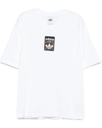 adidas - T-Shirt Con Stampa Leopardo E Logo - Lyst