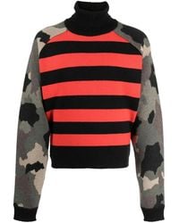 JORDANLUCA - Camouflage-Pattern Roll-Neck Sweater - Lyst