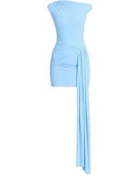 Axel 113 - Tina Draped Asymmetric-Neck Mini Dress - Lyst