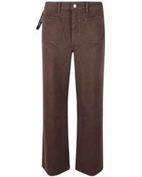 PAIGE - Patch-Pocket Straight-Leg Jeans - Lyst