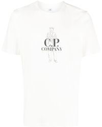 C.P. Company - T-shirt Met Logoprint - Lyst