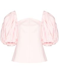 ANOUKI Corset-style Puff-sleeve T-shirt - Pink
