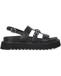 Pinko - Chain-Detail Leather Sandals - Lyst