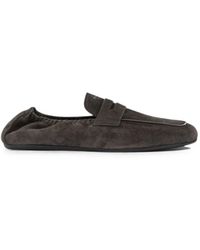 Prada - Suede Slip-On Loafers - Lyst