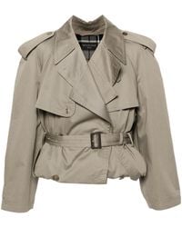 Balenciaga - Cotton Trench Coat - Lyst