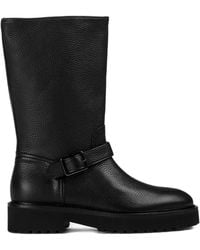 Doucal's - Buckle-Detail Grained-Leather Boots - Lyst