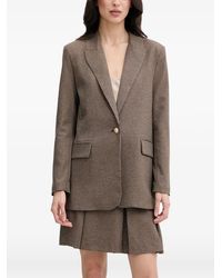 Morgan - Blazer Boutonné À Motif Pied-De-Poule - Lyst