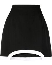 CASABLANCA - Mini-Rok Met Contrasterende Afwerking - Lyst