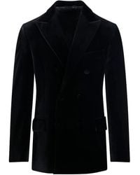 Golden Goose - Contrasting-Lapels Double-Breasted Blazer - Lyst