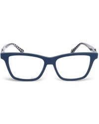 Love Moschino - Heart-Plaque Rectangle-Frame Glasses - Lyst