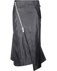 Sacai - Gonna Asimmetrica Con Zip - Lyst