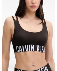 Calvin Klein - Logo-Tape Scoop-Neck Bralette - Lyst