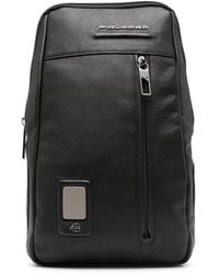 Piquadro - Akron Leather Messenger Bag - Lyst
