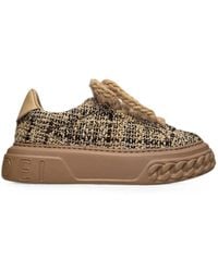 Casadei - Off Road Tweed Chunky-Sole Sneakers - Lyst