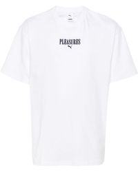 PUMA - X PLEASURES T-Shirt mit Logo-Stickerei - Lyst