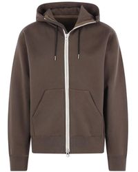 Sacai - Sudadera De Algodón Con Capucha Con Cordones Y Cremallera - Lyst