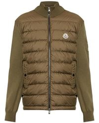 Moncler - Zip-Up Padded-Front Cardigan - Lyst