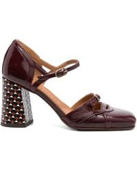 Chie Mihara - 85 Mm Pumps Met Blokhak En Gesp - Lyst