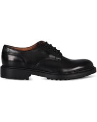 Doucal's - Leather Round-Toe Lace-Up Shoes - Lyst