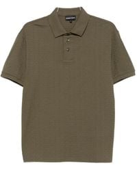 Emporio Armani - Logo-Jacquard Short-Sleeves Polo Shirt - Lyst