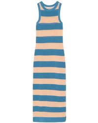 Lacoste - Striped Midi Dress - Lyst