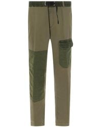White Sand - Patchwork Buckle-Fastening Trousers - Lyst