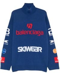 Balenciaga - Sponsor Jacquard Turtleneck Sweater - Lyst