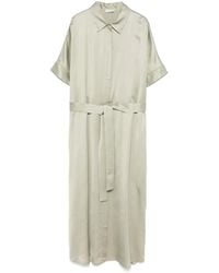 Peserico - Midikleid Aus Satin - Lyst