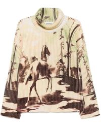 Monse - Maglione Chunky A Coste Con Stampa - Lyst